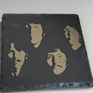 Handcrafted Fab Four Faces Slate Coaster (The Beatles)