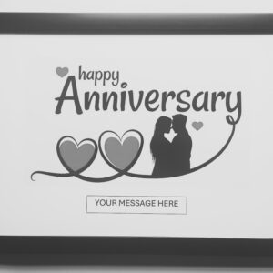 Personalized Happy Anniversary Print - A4 Black Framed Custom Couple Gift
