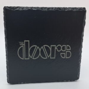 Handcrafted Engraved Slate Coaster - The Doors Iconic Logo - Classic Rock Fan Gift