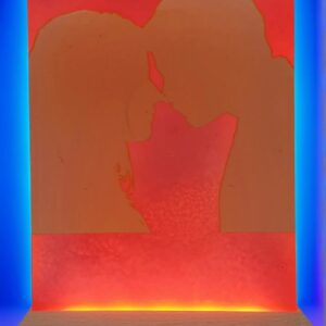 Romantic Kiss Silhouette LED Light: Handmade A6 USB Couple Gift