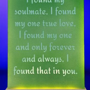 Soulmate Quote LED Light: Handmade A6 USB Romantic Gift