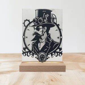 Steampunk Detective LED Light: Handmade A6 USB Desk Lamp