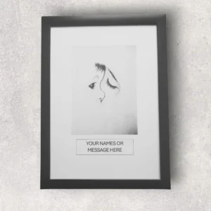 Personalised A4 Black Framed Print - Custom Message or Names - Unique Gift Decor