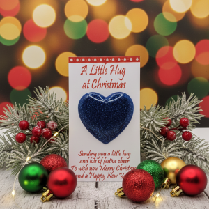 A Little Hug at Christmas Handcrafted Token Card
