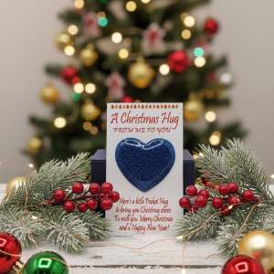 A Little Hug at Christmas Handcrafted Token Card