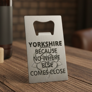 Yorkshire Slogan Stainless Steel Credit Card Bottle Opener