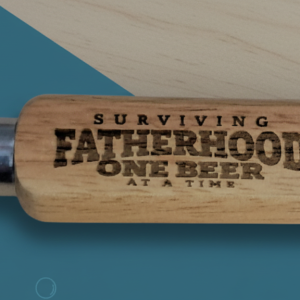 "Surviving Fatherhood One Beer At A Time" Engraved Wooden Bottle Opener, Handcrafted Wooden Bottle Opener for Hardworking Dads