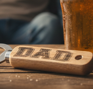 Personalised Handcrafted Wooden Bottle Opener for Dad