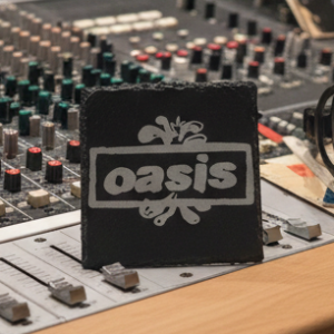 Handcrafted Oasis Laser-Engraved Slate Coaster
