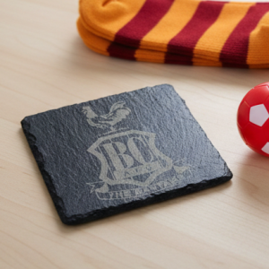 Handcrafted Bradford City AFC Crest Laser-Engraved Slate Coaster