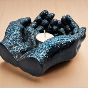 Blue Resin Hand Bowl