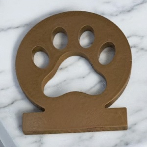 Modern Paw Print Cutout Decoration - Gold Desk/Shelf Ornament