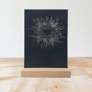 Bursting Heart LED Light: Handmade A6 USB Lamp