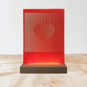 Heart Barcode LED Light: Handmade A6 USB Lamp