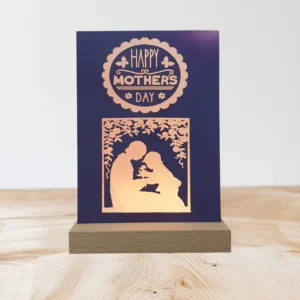 Handmade A6 Acrylic "Happy Mother's Day" LED Light Plaque - USB Powered