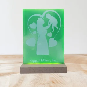 Handmade "Happy Mother's Day" Illuminated LED Plaque - Acrylic Keepsake