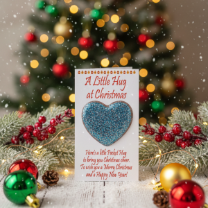 A Little Hug at Christmas Handcrafted Token Card