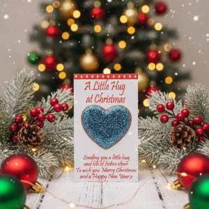 A Little Hug at Christmas Handcrafted Token Card