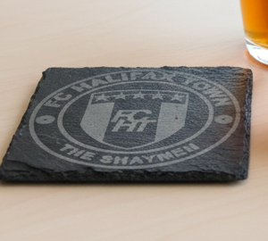 Halifax Town FC "The Shaymen" Engraved Slate Coaster, Handcrafted Slate Coaster for Halifax Town Fans
