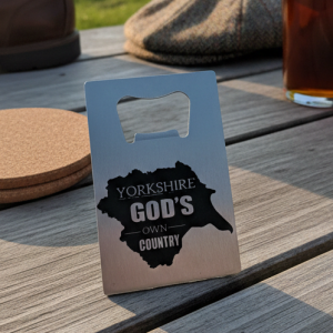 "Yorkshire - God’s Own Country" Stainless Steel Wallet Bottle Opener